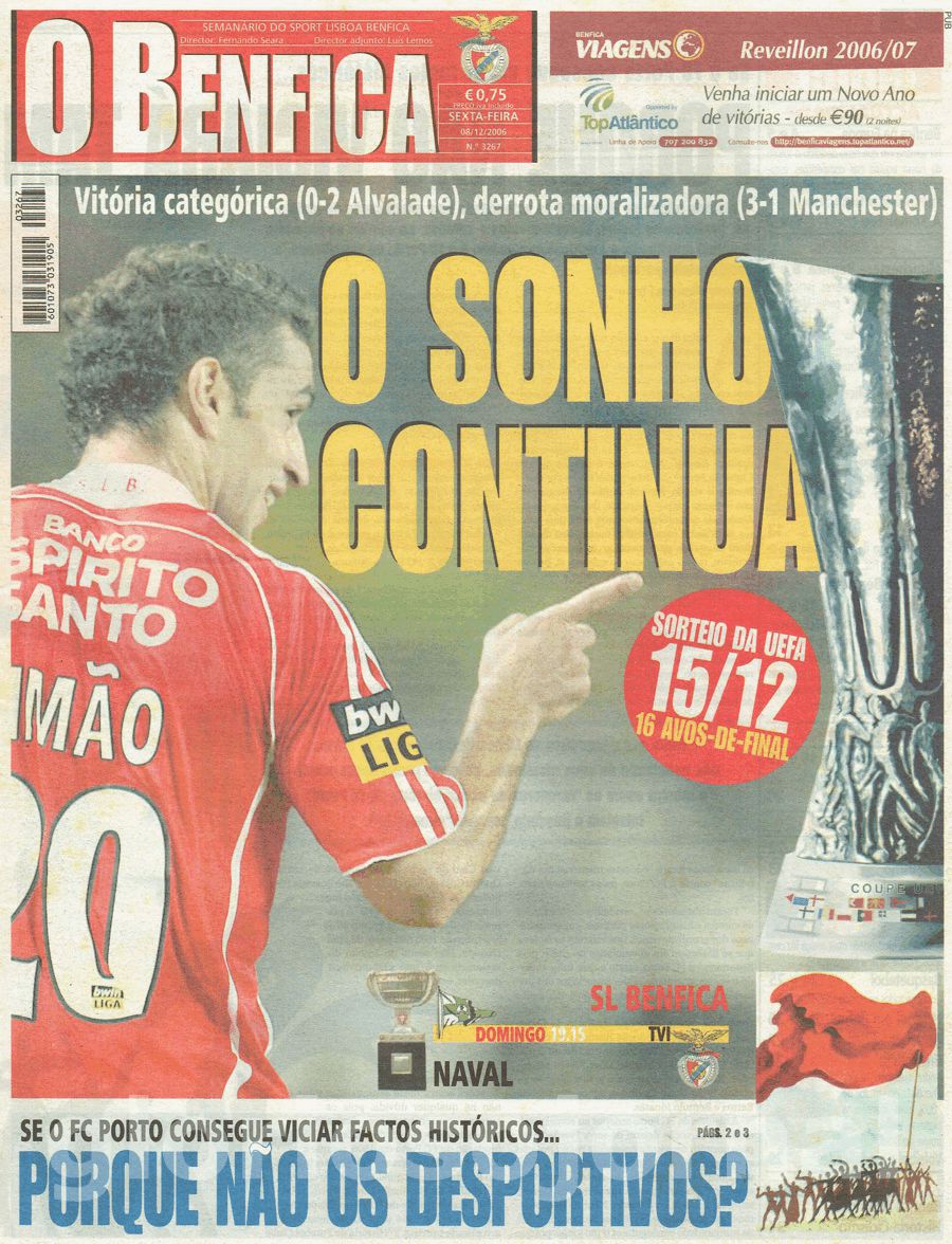 jornal o benfica 3267 2006-12-08